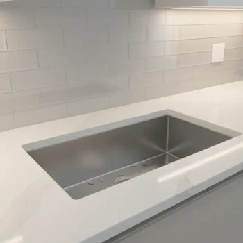 32 Inch Silver Undermount Kitchen Sink - Single Bowl