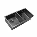 Double-Bowl-Memo-Technology-Kitchen-Sink-32x-18×9.5-With-a-2-Basket-Drain-2-Grid-Black-ZM-Home-Supplies-Featured.webp