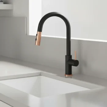 Luxury Flexible Stainless Steel Black Gold Kitchen Faucet GB3041