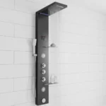Luxury Shower Panel Tower Stainless Steel with LED Screen ZM8041 (Black, Silver)