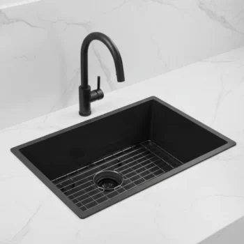 Single Bowl Memo Technology Kitchen Sink With a Drain & Grid (32” x 18” x 9.5”)