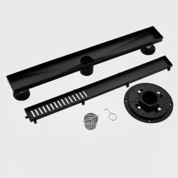 Linear Drain 24 inch + Black Base (ZM24C16)
